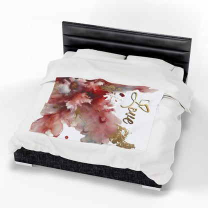 Love - Velveteen Plush Blanket