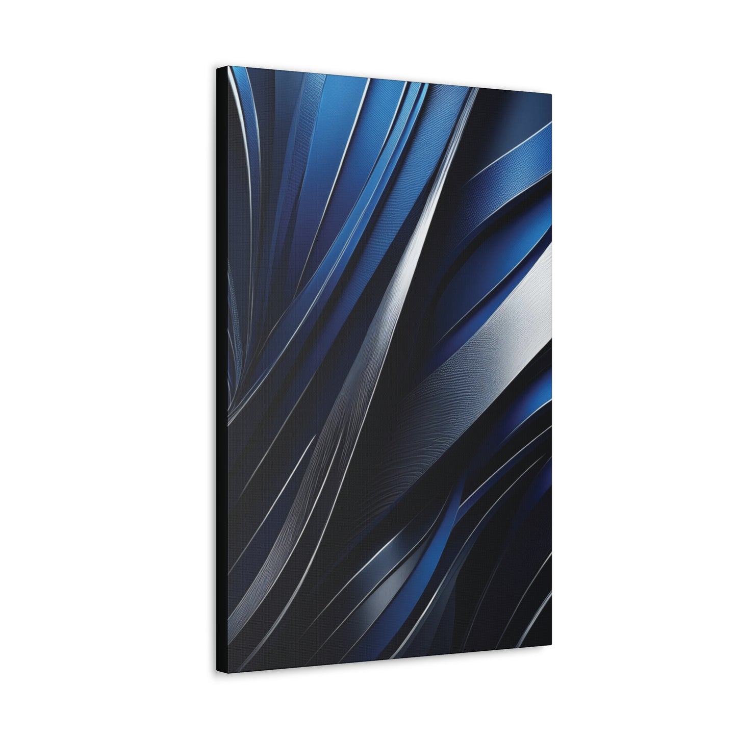 Abstract Blue & Silver - Canvas Gallery Wraps