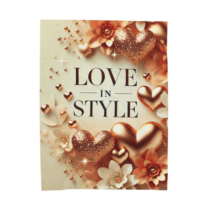 Love In Style - Velveteen Plush Blanket