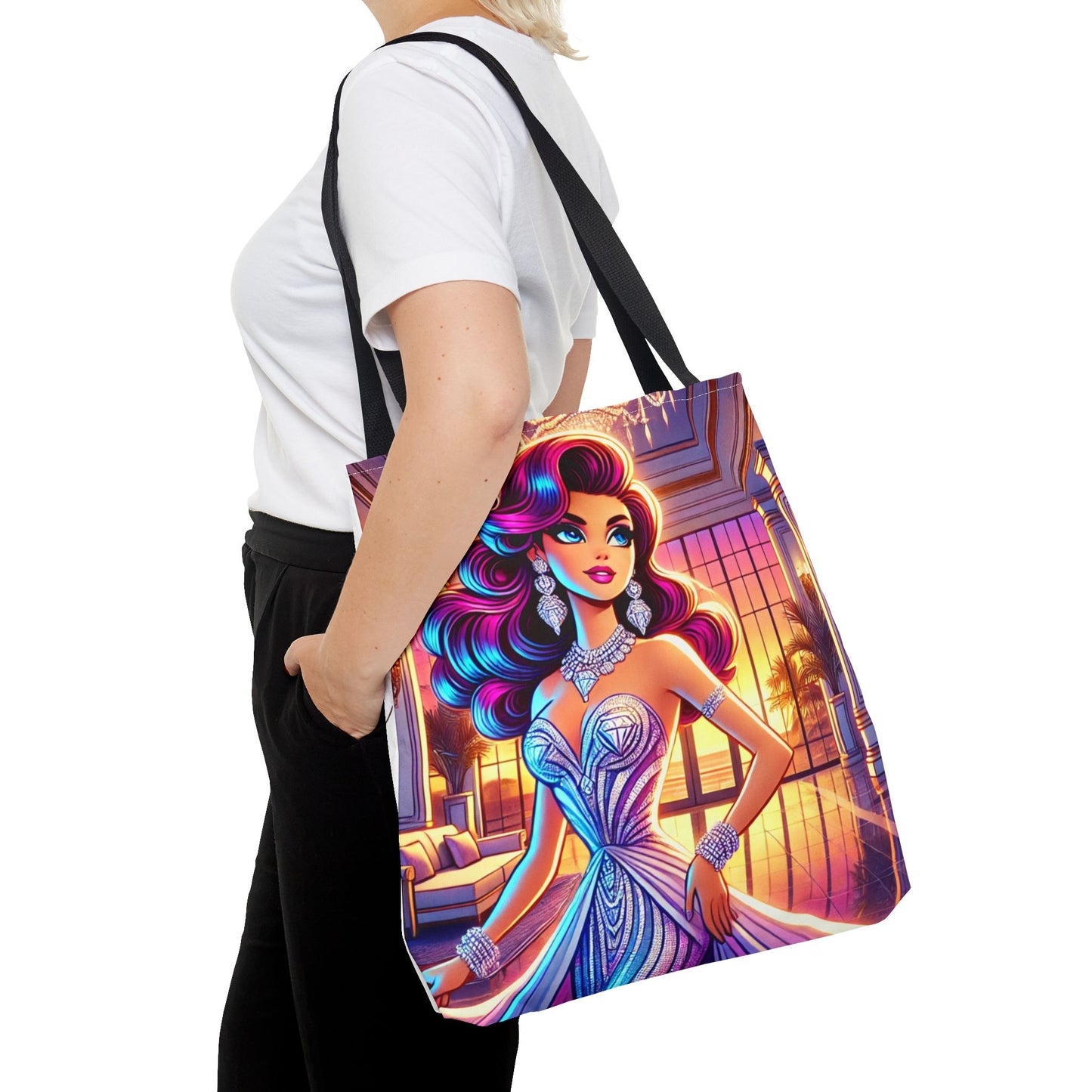 "Elegance Suits Me" (Purple) - Tote Bag (AOP)