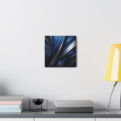 Abstract Blue & Silver - Canvas Gallery Wraps