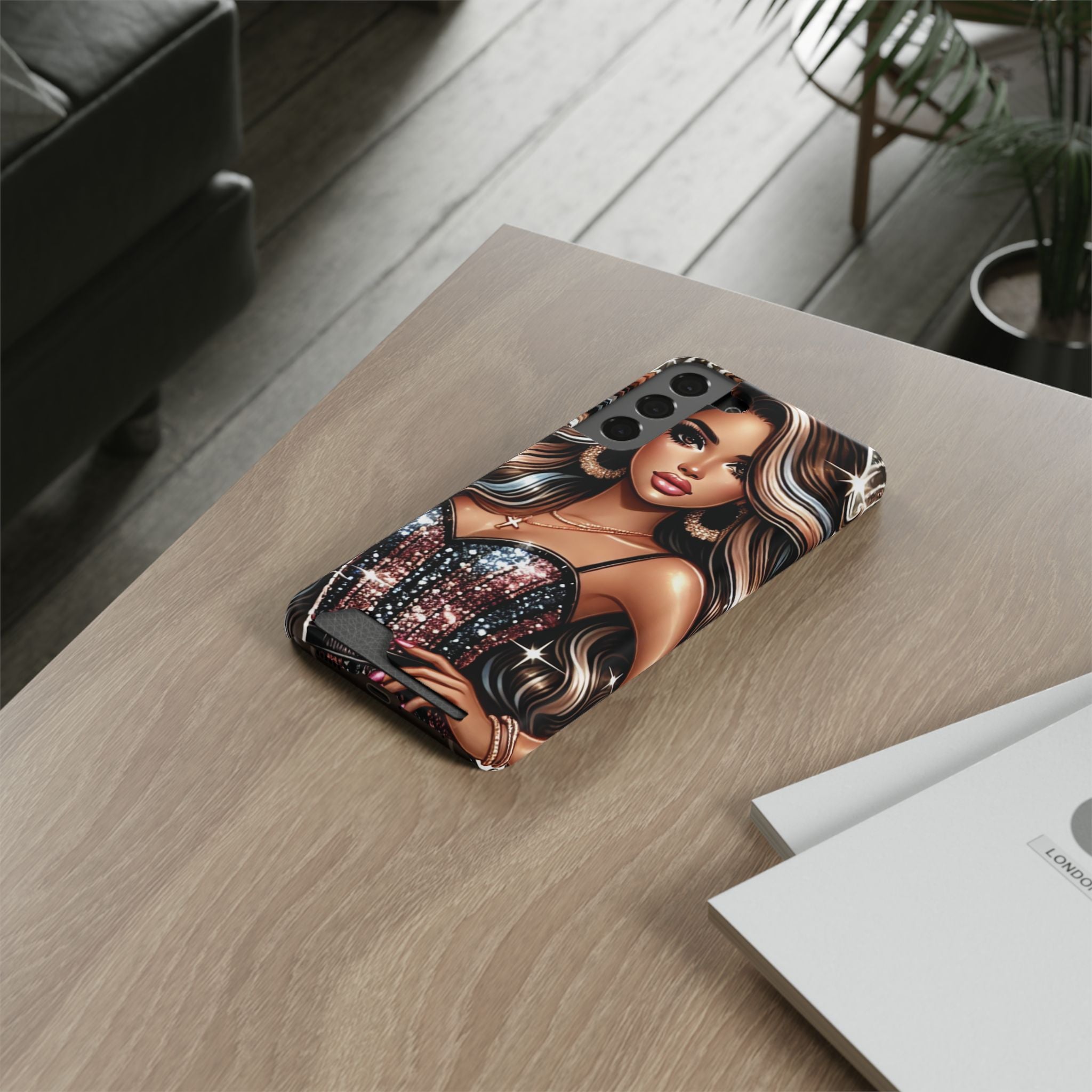 "Beautiful" - Phone Case With Card Holder
