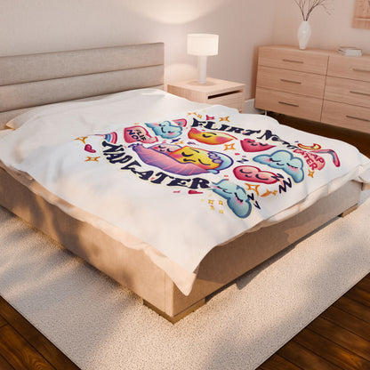 Flirt Now, Nap Later - Velveteen Plush Blanket