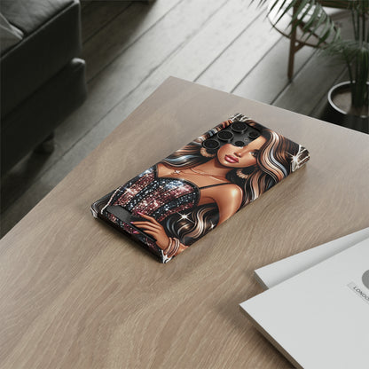 "Beautiful" - Phone Case With Card Holder - Creatively Designed Shop
