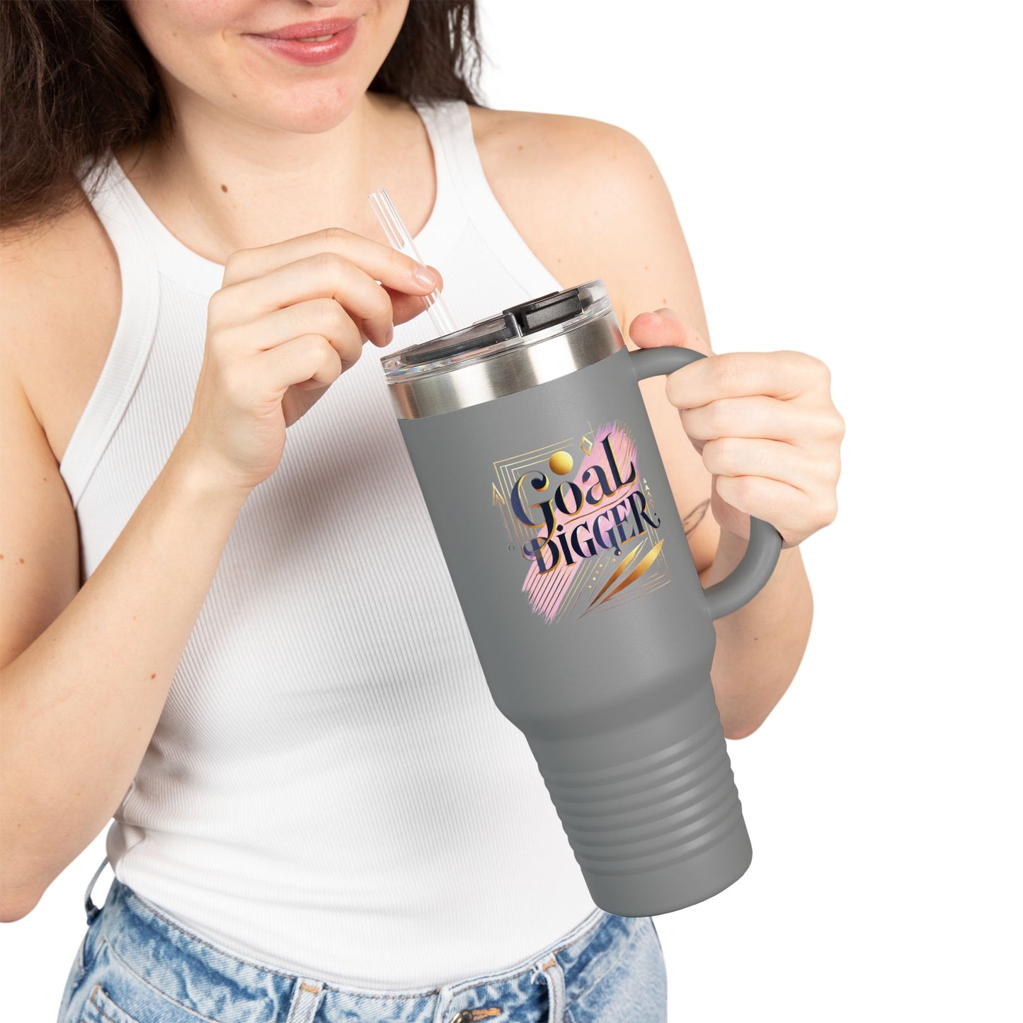 "Goal Digger" - Insulated Travel Mug, 40oz