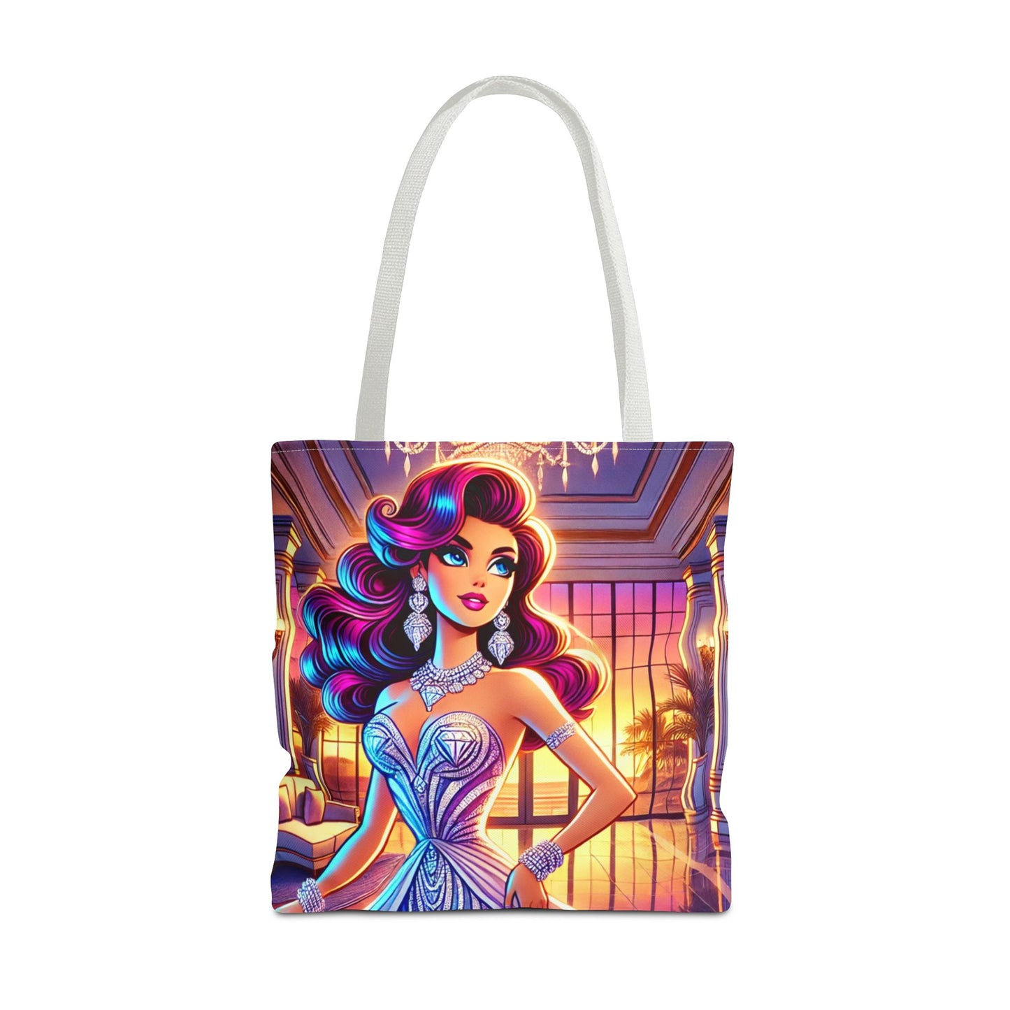 "Elegance Suits Me" (Purple) - Tote Bag (AOP)