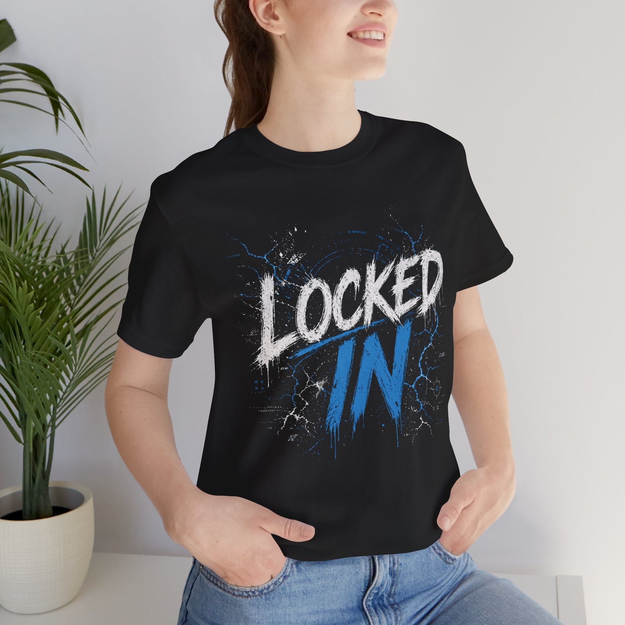 Locked In (Blue) - Jersey Short Sleeve Tee