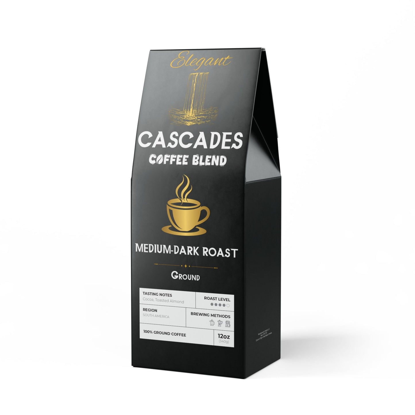 Elegant Cascades Coffee Blend (Medium-Dark Roast)