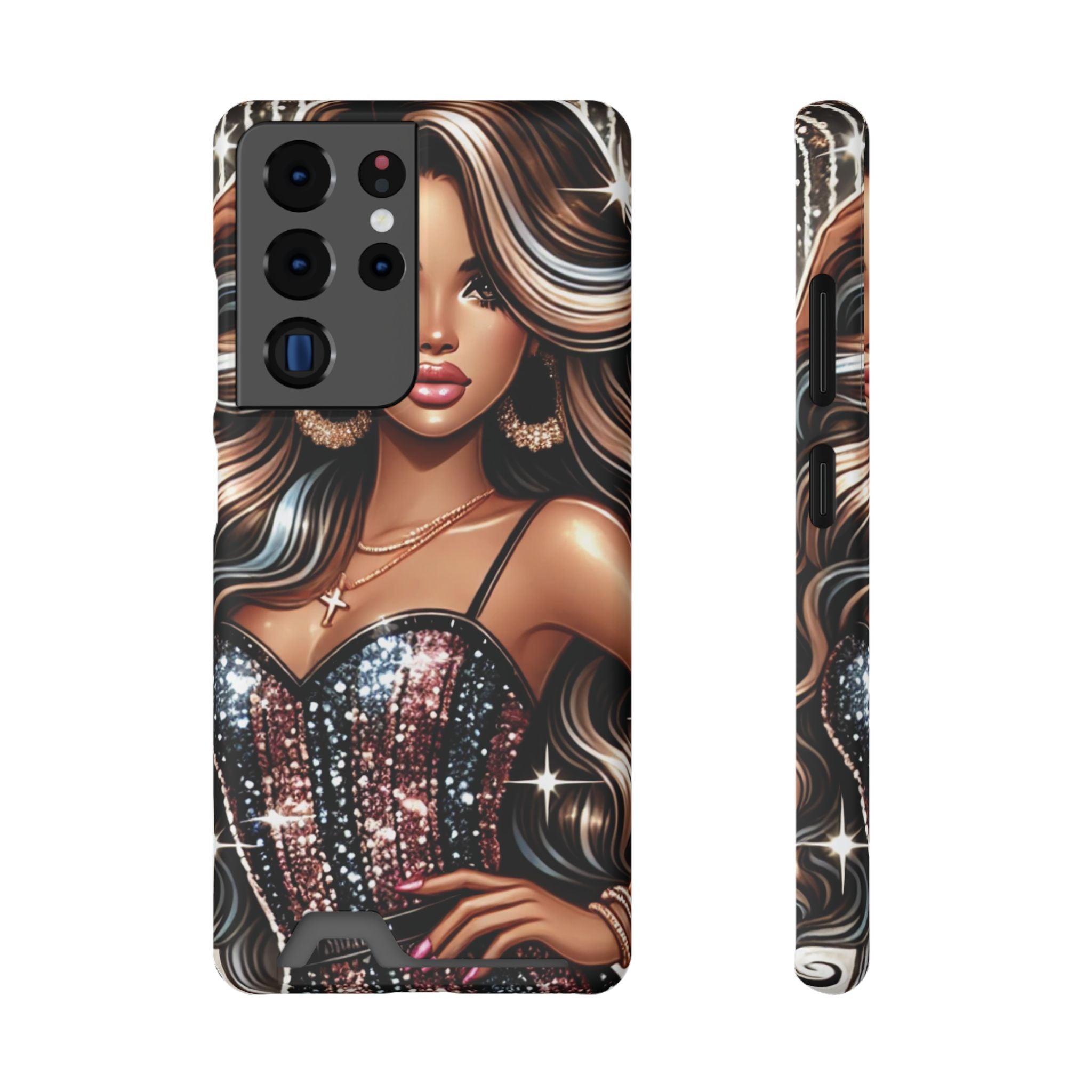 "Beautiful" - Phone Case With Card Holder