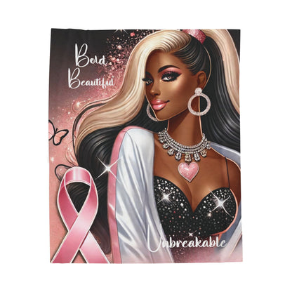 Bold Beautiful Unbreakable - Velveteen Plush Blanket