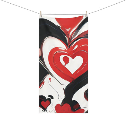 Hearts & Love - Mink-Cotton Towel