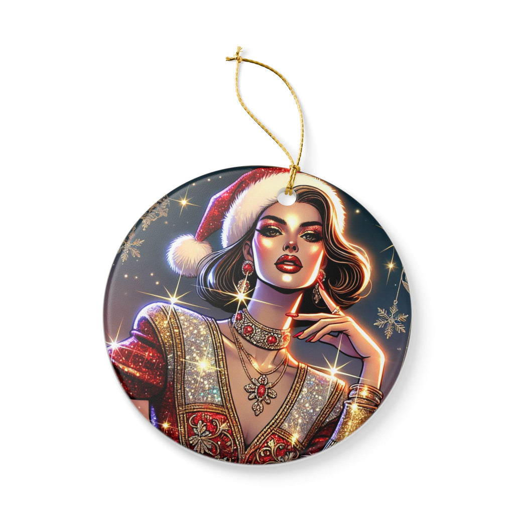 Christmas Beauty - Ceramic Decoration Ornament, (1pc)