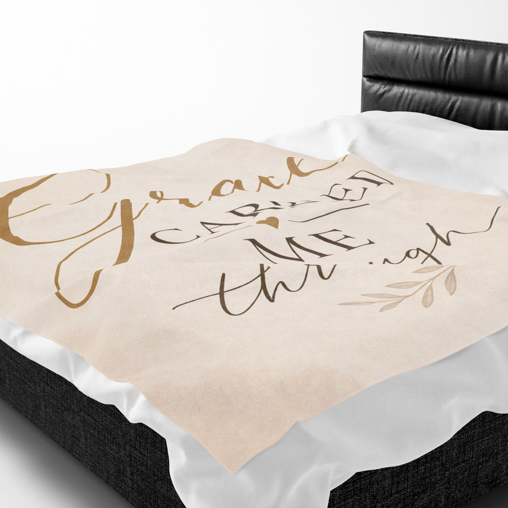 Grace Carried Me Through - Velveteen Plush Blanket