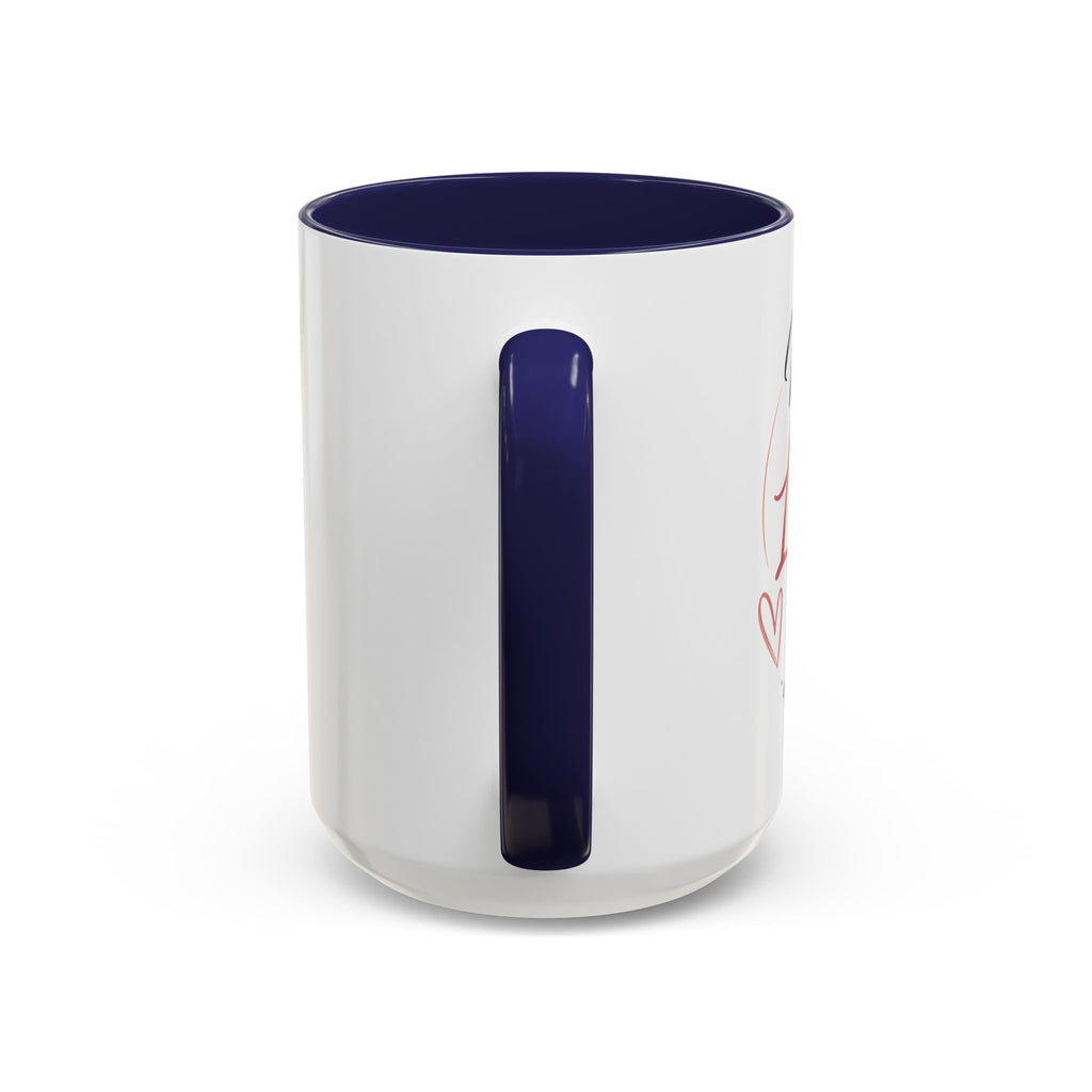 💖 Made With Love For [Name] – Best Mom. Always. - Personalized Accent Coffee Mug
