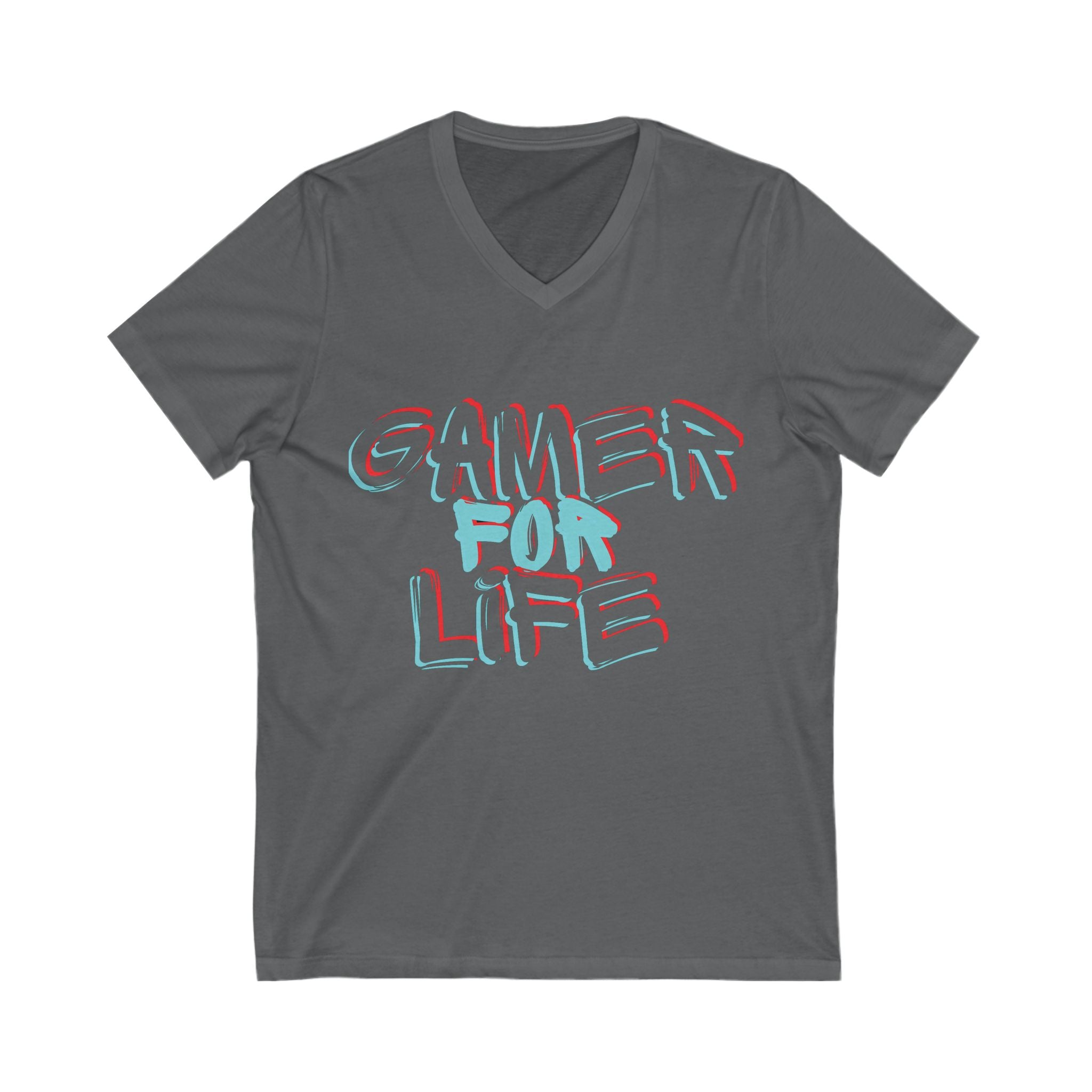 Gamer for Life - Unisex Jersey Short Sleeve V-Neck Tee