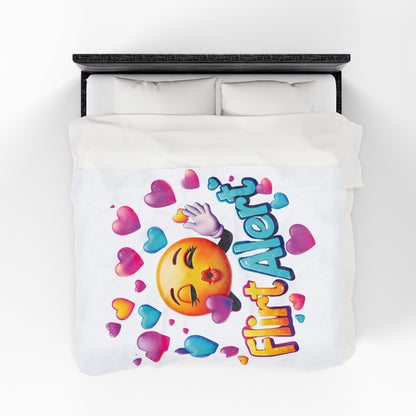 Flirt Alert - Velveteen Plush Blanket