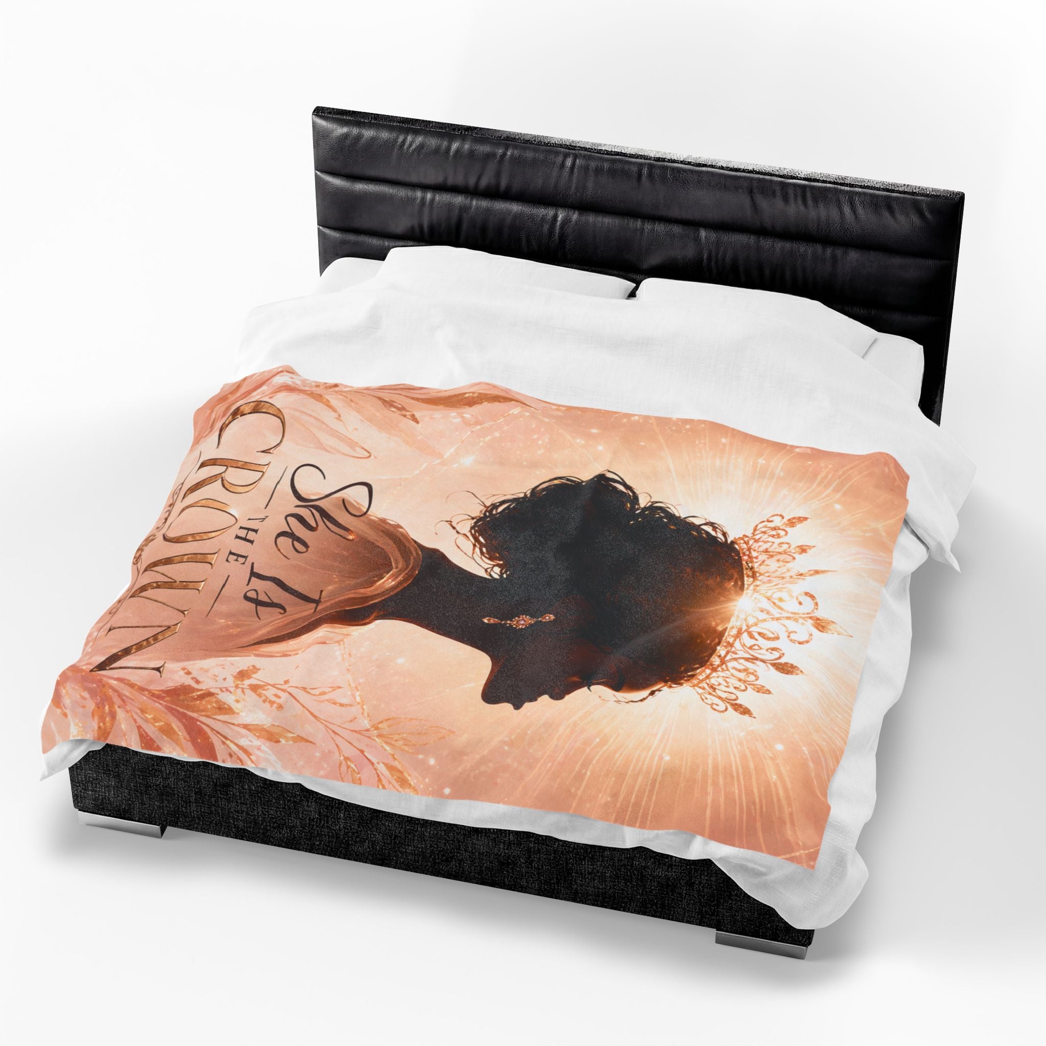 She Is the Crown - Velveteen Plush Blanket