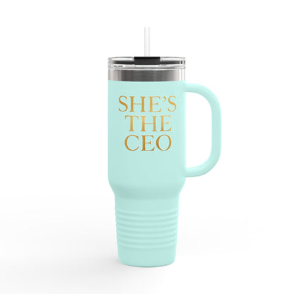 She's The CEO - Insulated Travel Mug, 40oz