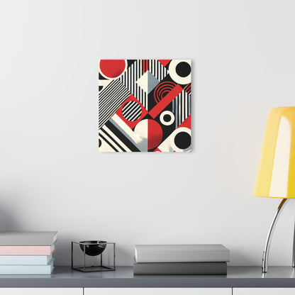 Red, Black & White Abstract - Acrylic Prints (French Cleat Hanging)