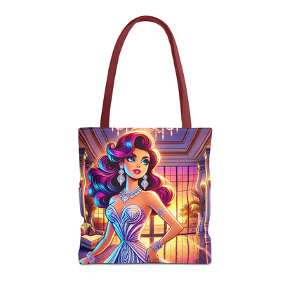 "Elegance Suits Me" (Purple) - Tote Bag (AOP)