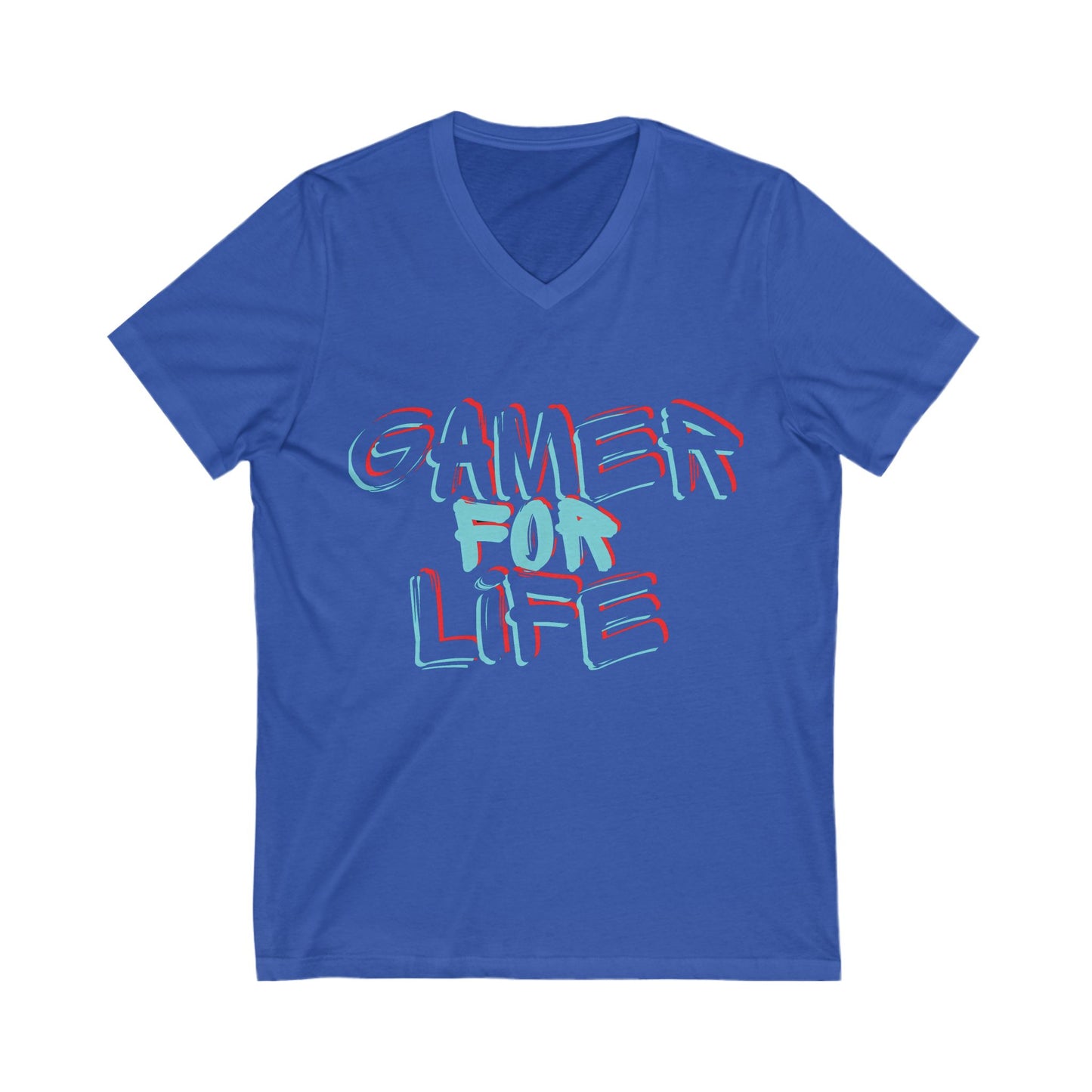 Gamer for Life - Unisex Jersey Short Sleeve V-Neck Tee