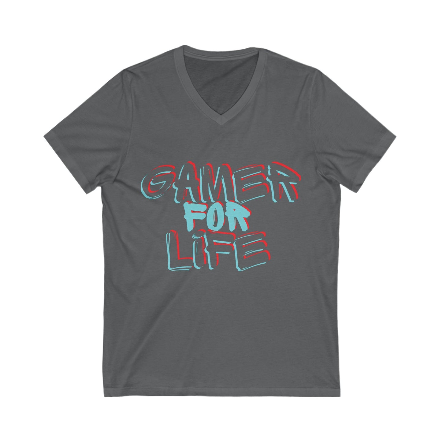 Gamer for Life - Unisex Jersey Short Sleeve V-Neck Tee