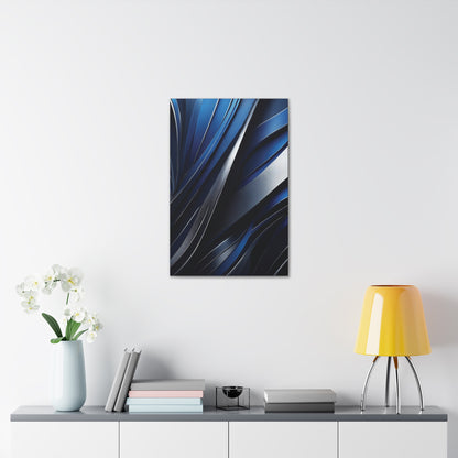 Abstract Blue & Silver - Canvas Gallery Wraps