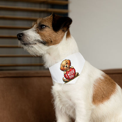 I Woof You - Pet Bandana Collar - Creatively Designed Shop