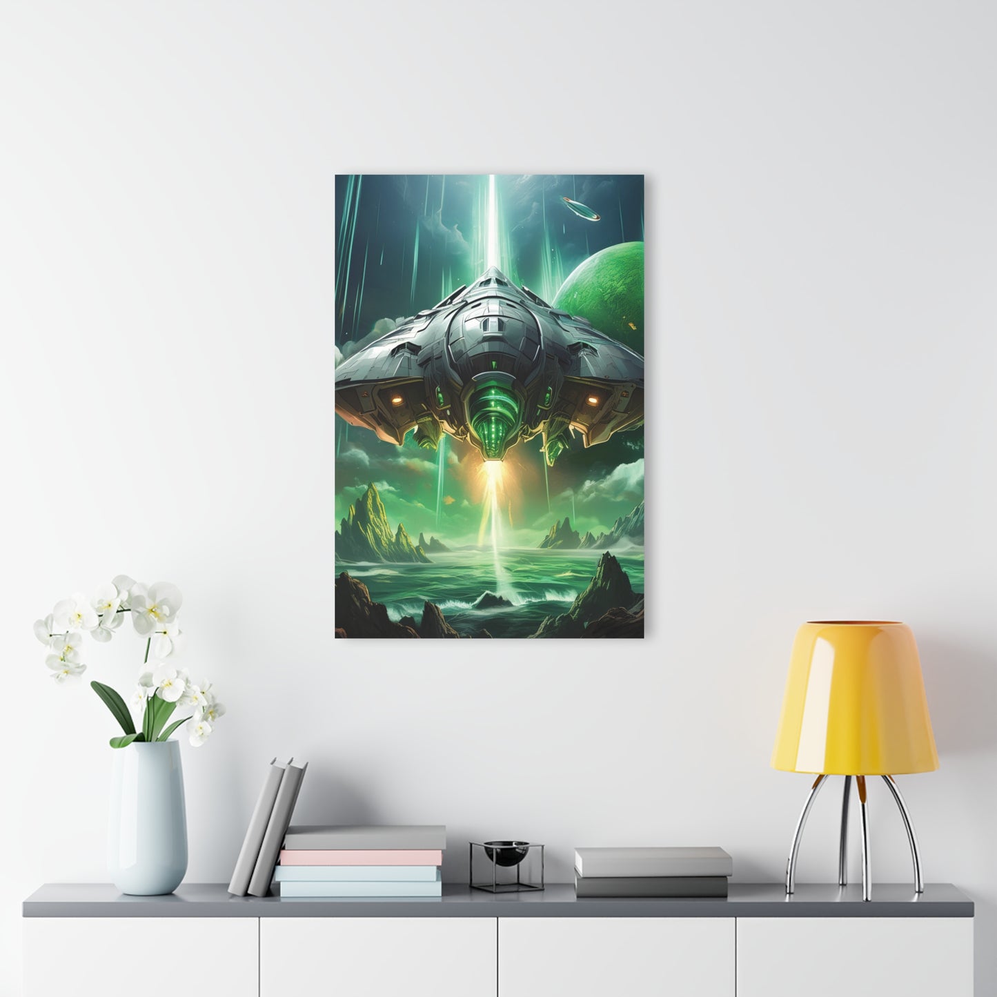 Alien Spaceship - Acrylic Prints (French Cleat Hanging)