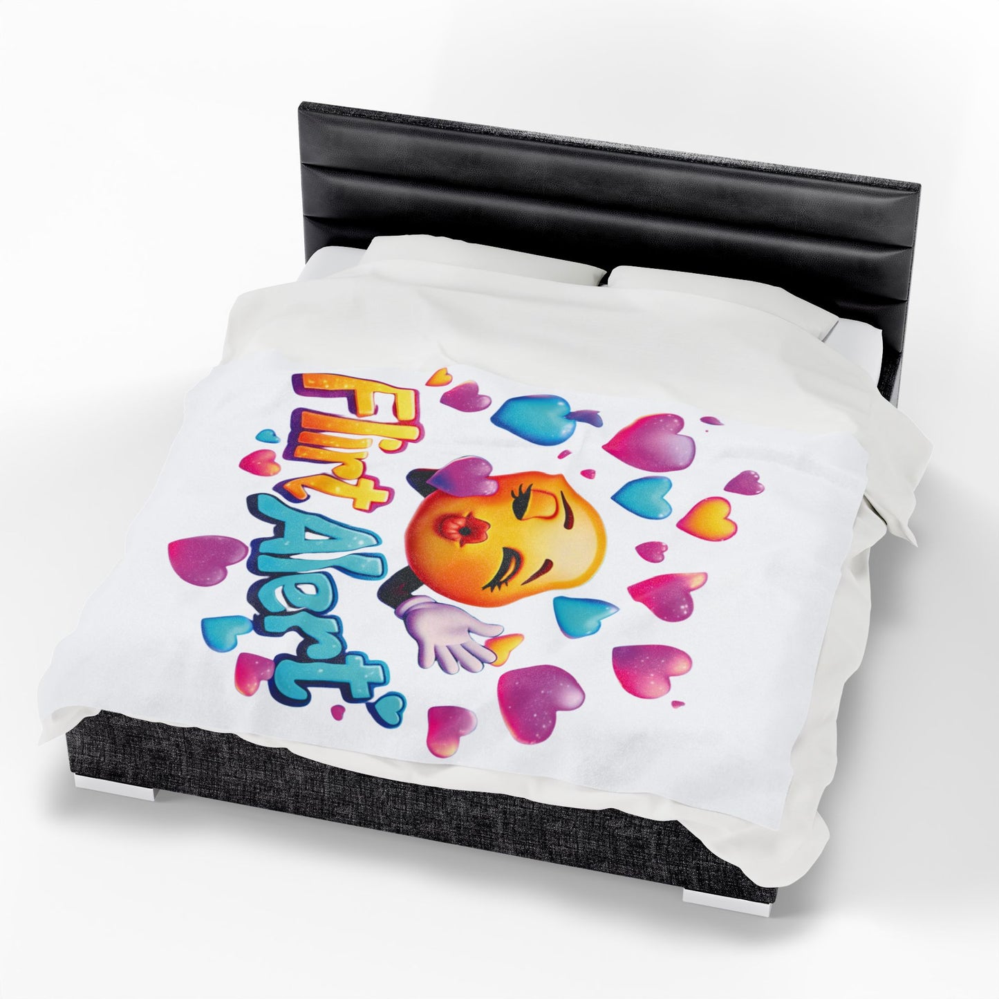 Flirt Alert - Velveteen Plush Blanket