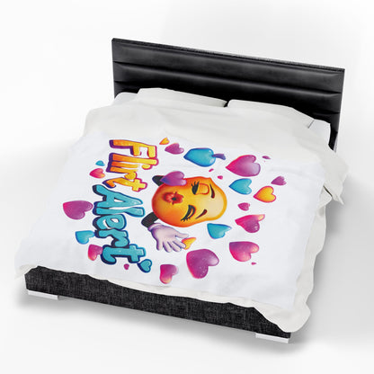 Flirt Alert - Velveteen Plush Blanket