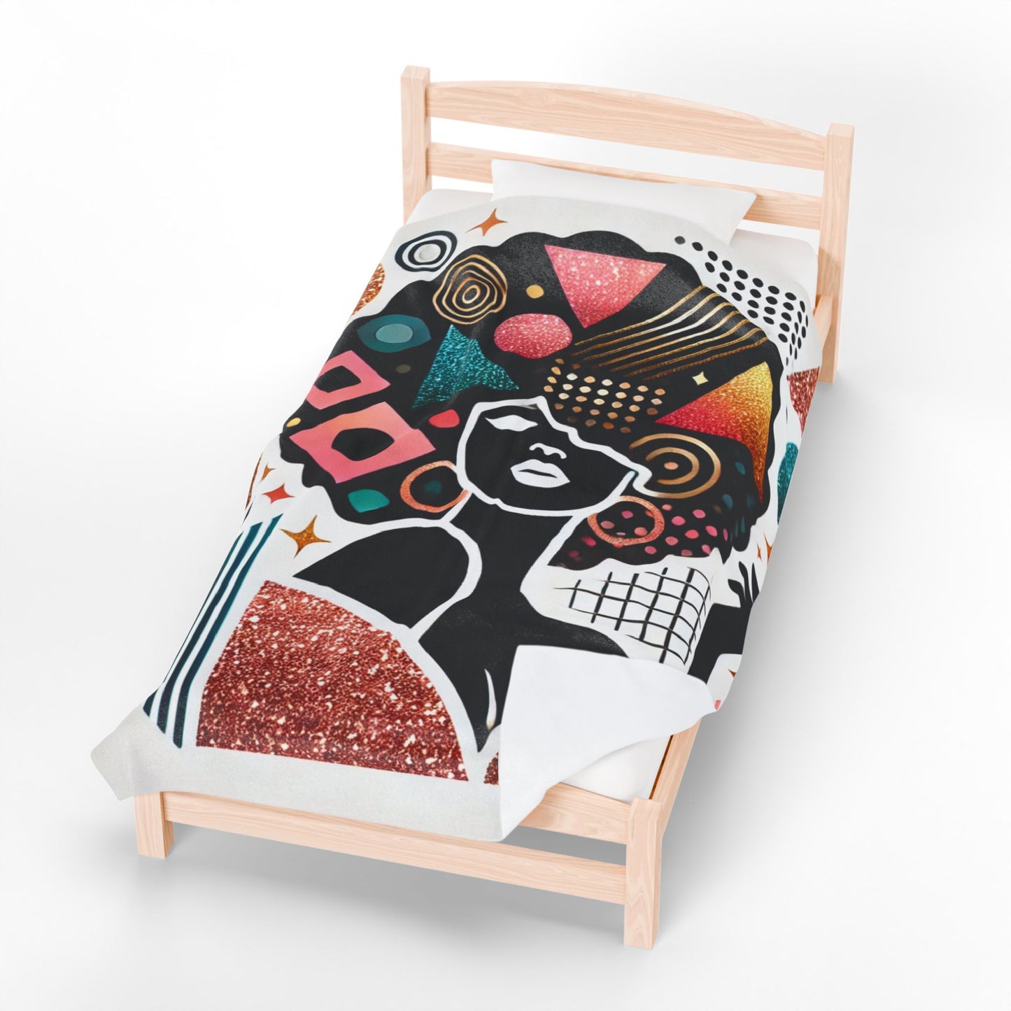 Crowned in Confidence – Plush Velveteen Blanket