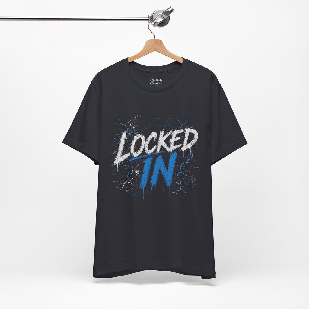 Locked In (Blue) - Jersey Short Sleeve Tee