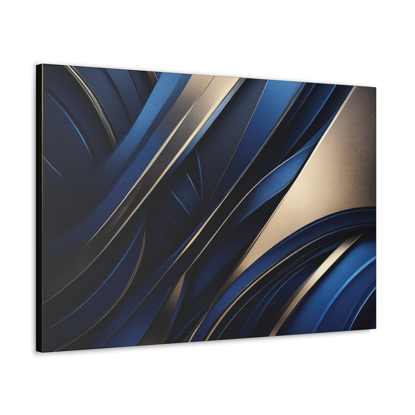 Abstract Blue & Gold - Canvas Gallery Wraps