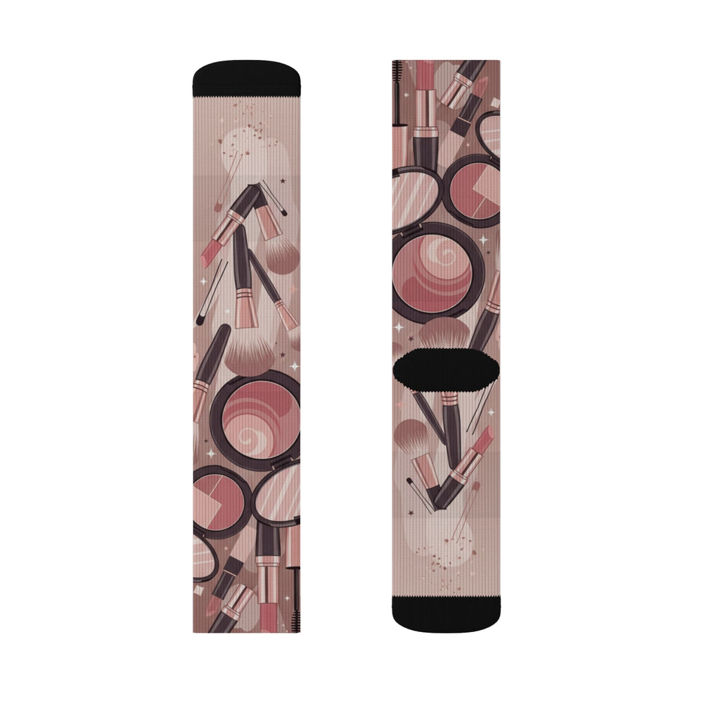 Makeup Icons Collage Socks