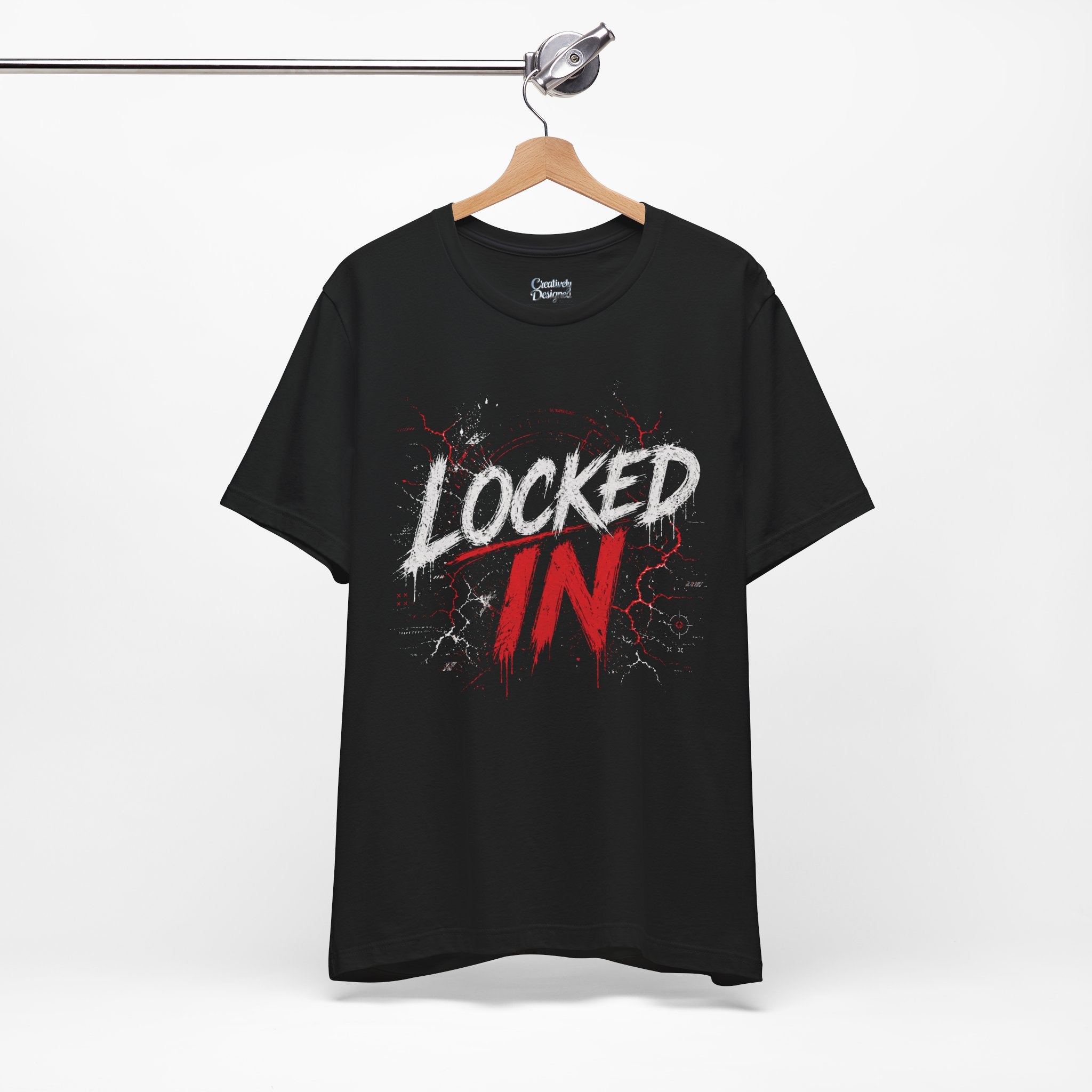 Locked In (Red) - Jersey Short Sleeve Tee
