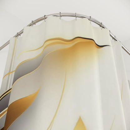 Gold Art Swirl - Shower Curtain