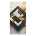 Black, Gold & White Abstract - Mink-Cotton Towel
