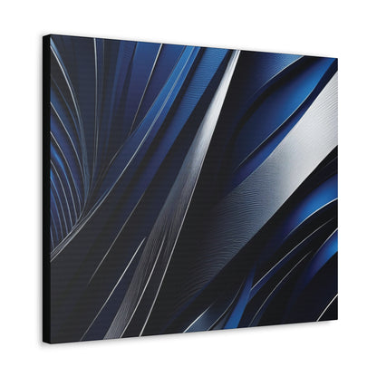 Abstract Blue & Silver - Canvas Gallery Wraps