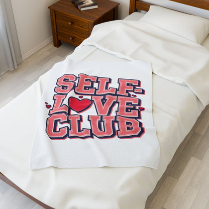 Self-Love Club – Plush Velveteen Blanket