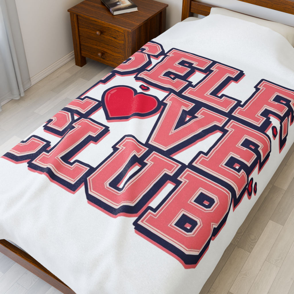 Self-Love Club – Plush Velveteen Blanket
