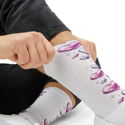 Purple & Pink Hearts Socks