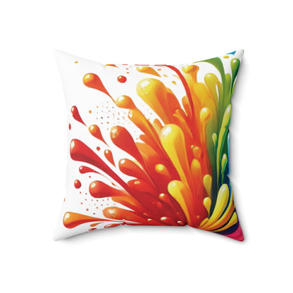 Color Splash - Spun Polyester Square Pillow