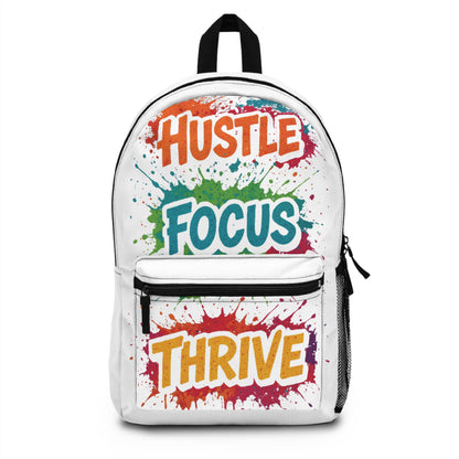 Hustle Focus Thrive (White) - Backpack