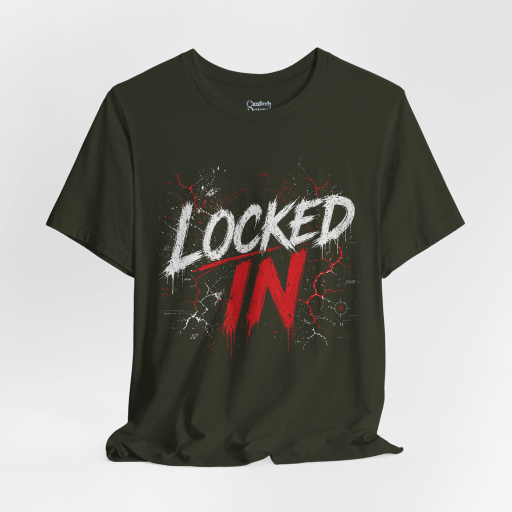 Locked In (Red) - Jersey Short Sleeve Tee