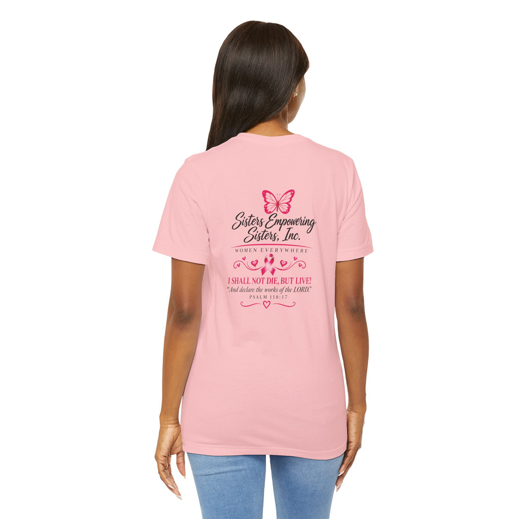 2026 Featured: Sisters Empowering Sisters Breast Cancer Awareness Tee | Front & Back Print