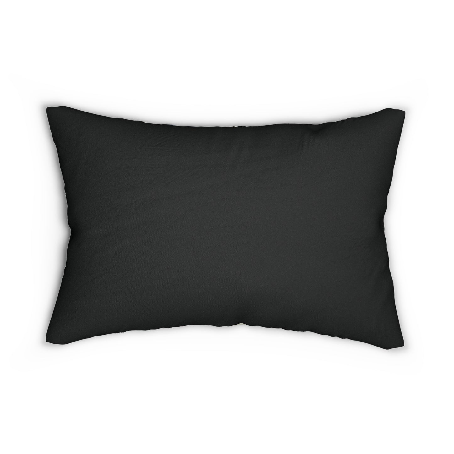 Red, Black & White Abstract - Spun Polyester Lumbar Pillow