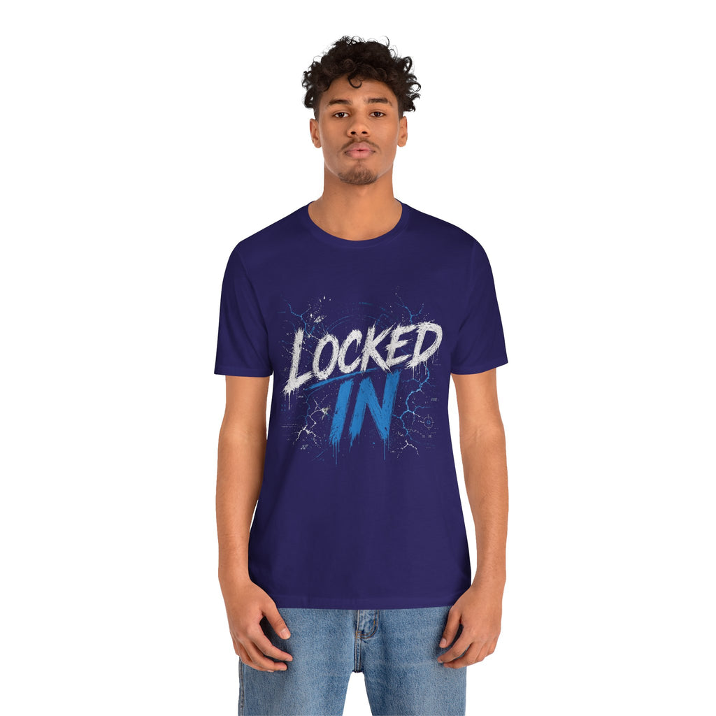 Locked In (Blue) - Jersey Short Sleeve Tee