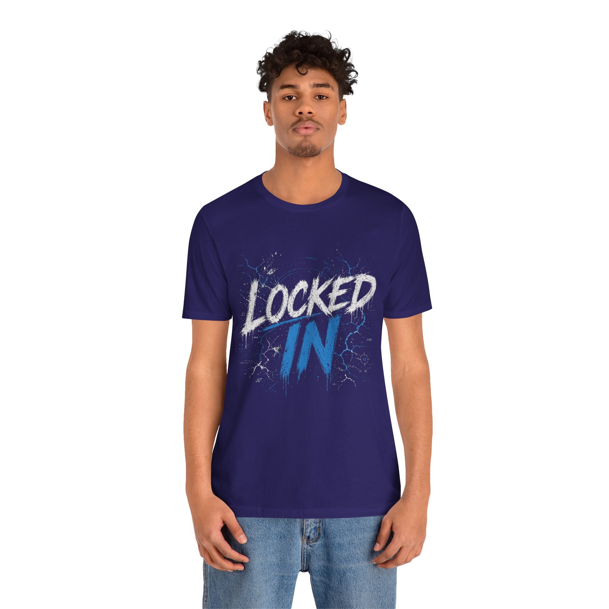 Locked In (Blue) - Jersey Short Sleeve Tee