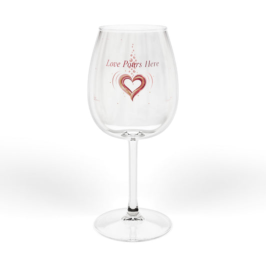 Love Pours Here – Wine Glass (12oz)